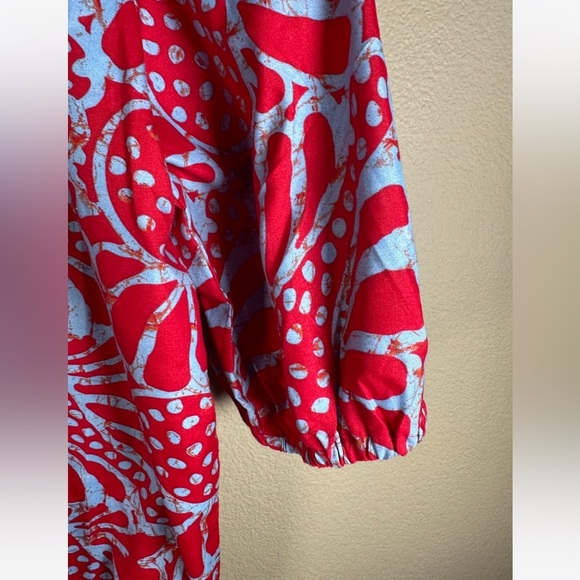 NWT Elisamama Kathy Blouse in Ruby Red - Picture 9 of 14